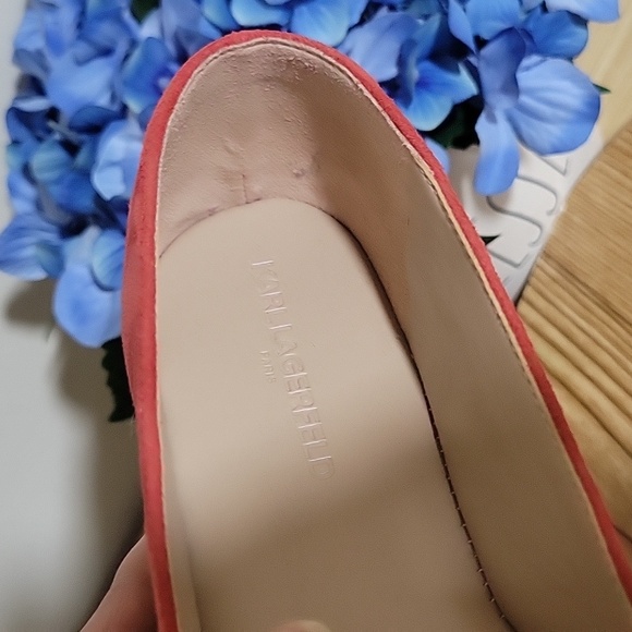 Karl Lagerfeld Mari Embellished Espadrilles Red 8.5 size . - Picture 7 of 8